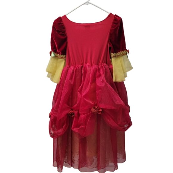 Disney Princess Belle Beauty and the Beast Red and Gold Kids Costume M 7-8 - Picture 5 of 16
